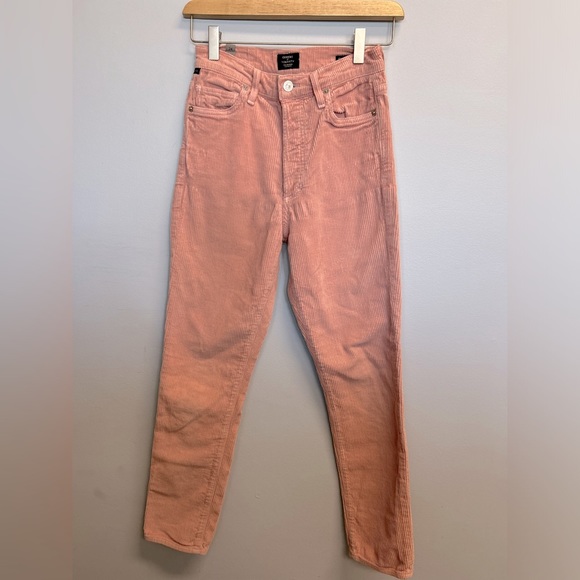Citizens of humanity, size 24 pink cords - Picture 1 of 7
